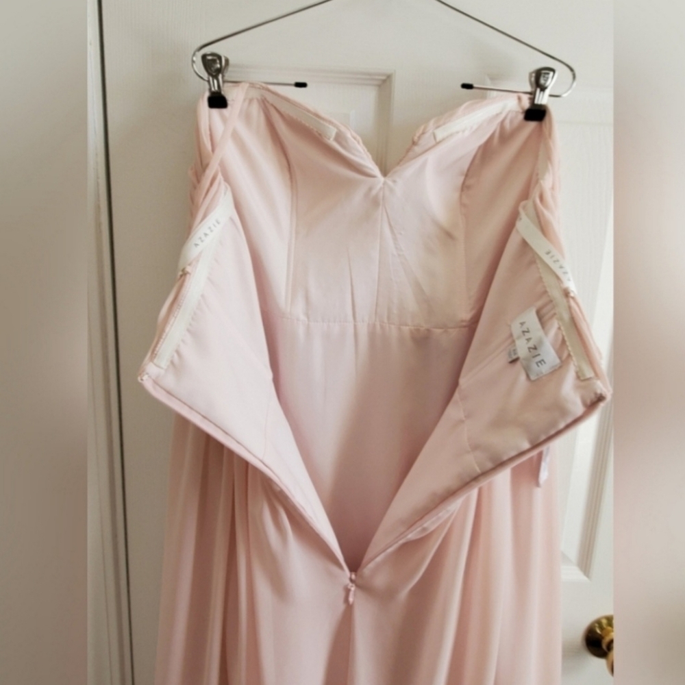 NEW Azazie Bridesmaid Gown. Blush Pink. Size 14. - Picture 7 of 10